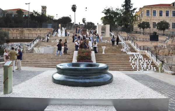 مدخل المعرض حيث عمل المهندس كارل جرجس