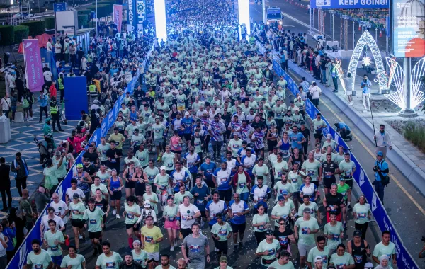 ماراثون أدنوك أبوظبي 2024 . الصورة من وكالة الأنباء الإماراتية "وام"