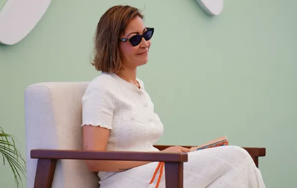 منة شلبي فى ندوتها بمهرجان الجونة- الصورة من المكتب الاعلامي للمهرجان