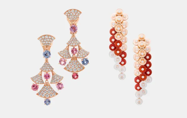 أقراط طويلة مرصوفة بالأحجار الكريمة لخريف 2025