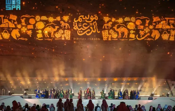 حفل إطلاق موسم الدرعية 26/25. الصورة من وكالة الأنباء السعودية "واس" إطلاق موسم الدرعية 26/25. الصورة من وكالة الأنباء السعودية "واس"