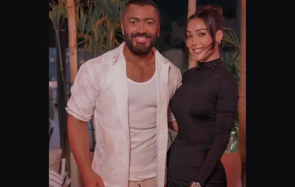 تامر حسني مع طليقته بسمة بوسيل - الصورة من حسابه على إنستغرام
