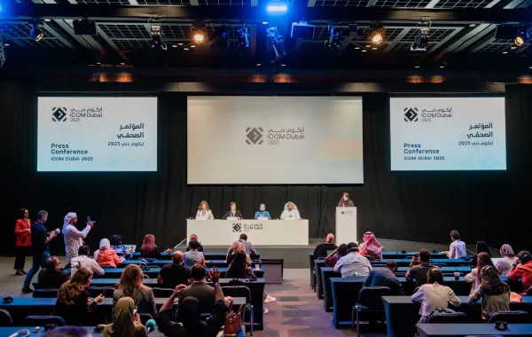 أقيم المؤتمر الصحفي الخاص بـ "آيكوم دبي 2025" في مركز دبي التجاري العالمي 
