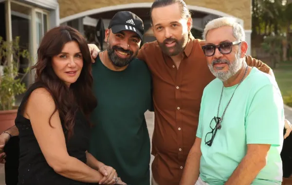 أسرة مسلسل وتر حساس - الصورة من الشركة المنتجة