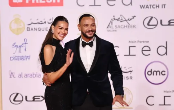 هنادي مهنا وأحمد خالد صالح بحفل افتتاح مهرجان القاهرة السينمائي- صورة خاصة لسيدتي تصوير يحيى أحمد