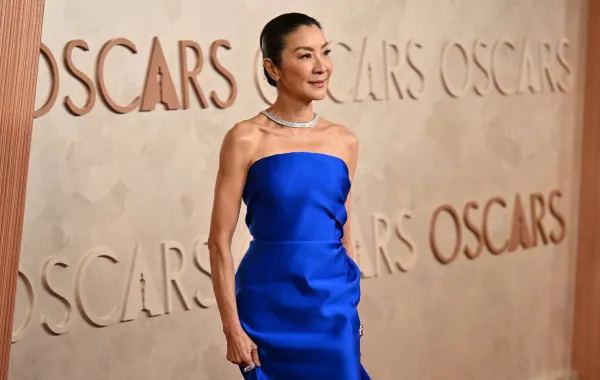 ميشل يوه Michelle Yeoh في حفل توزيع جوائز أوسكار 2025 (مصدر الصورة:   ANGELA WEISS / AFP)