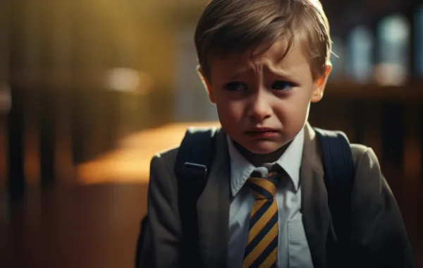 صورة لطفل قلق يشعر بالوحدة