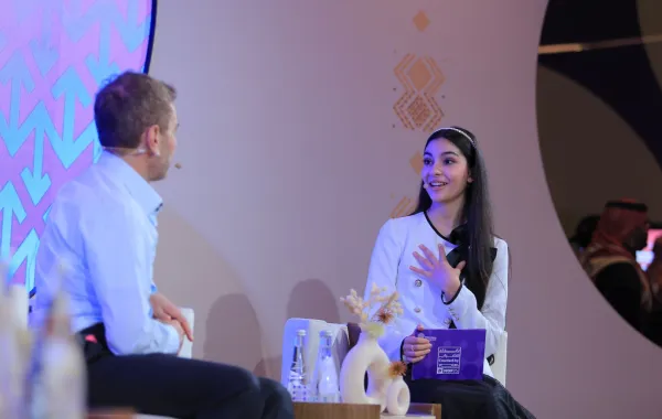 ليندا الفيصل من جلسة مؤسس تطبيق Shazam، كريس بارتون في منتدى مسك العالمي 