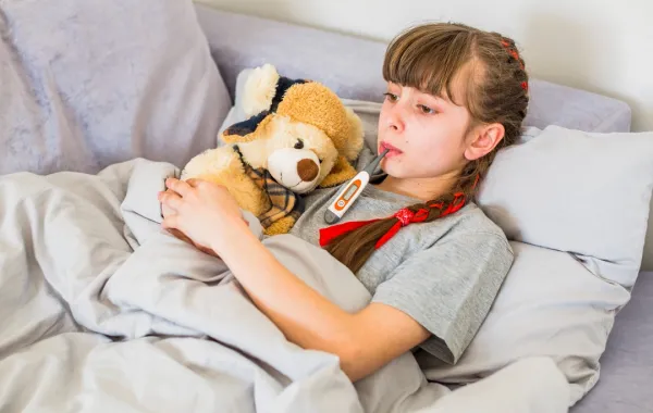 صورة لطفلة مريضة