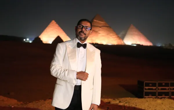 هاني فرحات في حفل كامل العدد بالأهرامات- الصورة من المركز الإعلامي