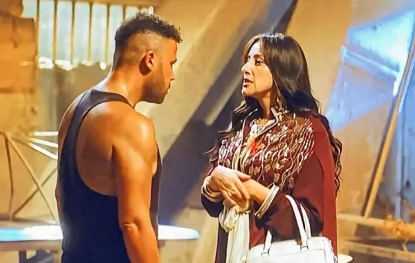 محمد إمام وحنان مطاوع من كواليس مسلسل الكينج - الصورة من حساب محمد إمام على انستغرام