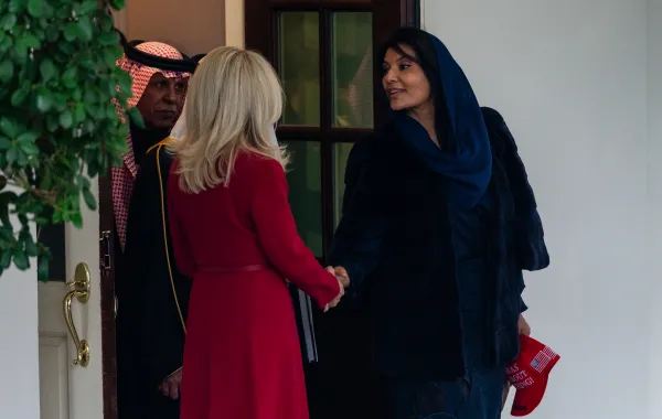 الأميرة ريما بنت بندر في البيت الأبيض - (مصدر الصورة:Eric Lee/Bloomberg via Getty Images