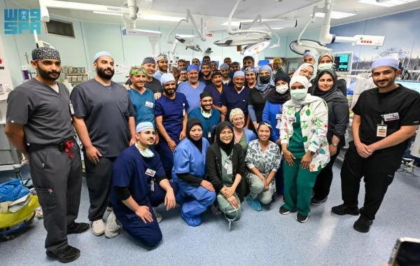الفريق الطبي التابع للبرنامج السعودي للتوائم الملتصقة- الصورة من واس