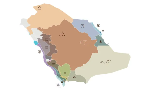 خريطة العمارة السعودية - الصورة من الموقع الرسمي للعمارة السعودية