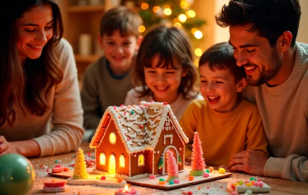 صورة لاحتفال أسري بالعام الجديد