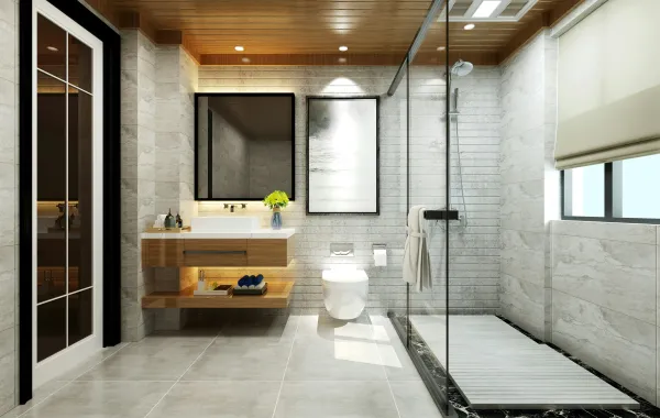 تنظيف مقصورة الاستحمام