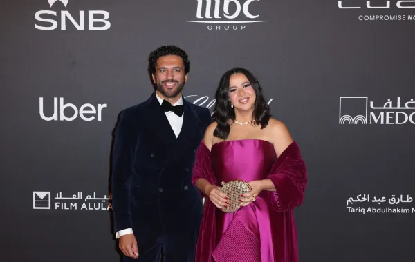 حسن الرداد وإيمي سمير غتنم - مصدر الصورة - (Photo by Hoda Davaine/Getty Imagesfor the Red Sea International Film Festival )