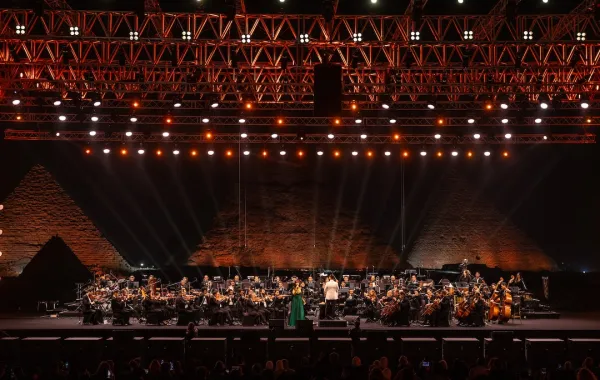 فايا يونان في حفل صدى الأهرامات -تصوير يحيى أحمد