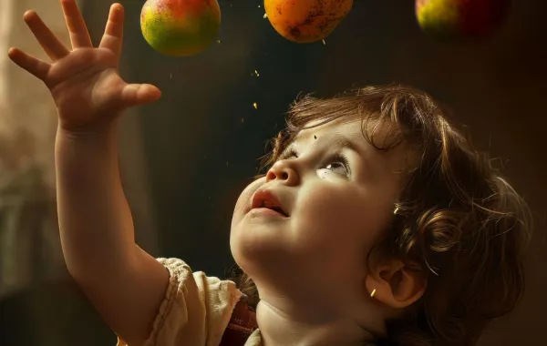 صورة تعبر عن حب الأطفال للفواكه