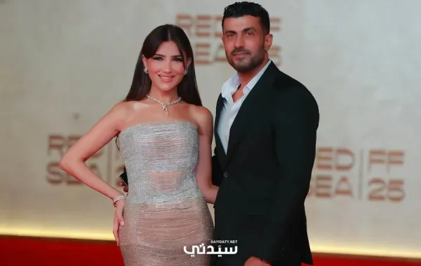 مي عمر ومحمد سامي من مهرجان البحر الأحمر- تصوير عدنان مهدلي خاص لـ«سيدتي»