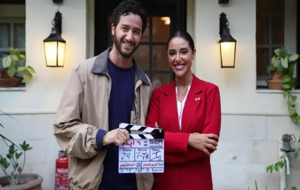 أحمد مالك وآية سماحة - الصورة من المكتب الإعلامي للشركة المنتجة