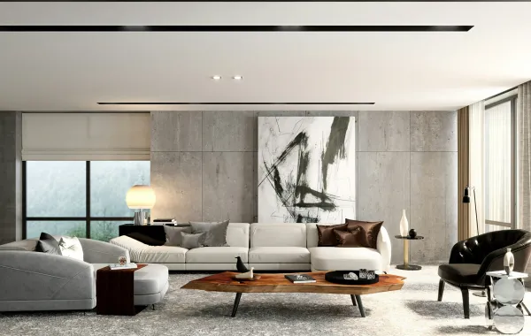 غرفة معيشة مودرن فخمة 