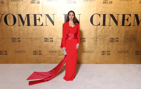سمية رضا في فعالية المرأة في السينما 2025- (مصدر الصورة  Daniele Venturelli/Getty Images for The Red Sea International Film Festival)