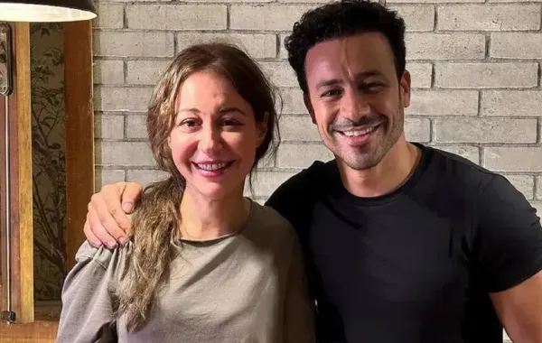 أحمد داوود ومنة شلبي من كواليس الهوى سلطان- الصورة من حساب منة شلبي على إنستغرام