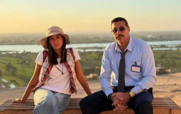 أحمد السعدني ودينا الشربيني في كواليس لا ترد ولا تستبدل- الصورة من حسابه على إنستغرام