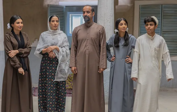 عائلة أبو إبراهيم في مسلسل شارع الأعشى- الصورة من حساب ألاء سالم على الانستغرام