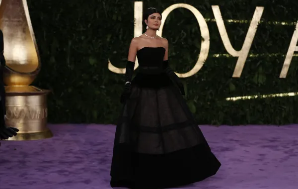 الممثلة ميلا زهراني في حفل جوي أوردز -الصورة من المركز الإعلامي لموسم الرياض