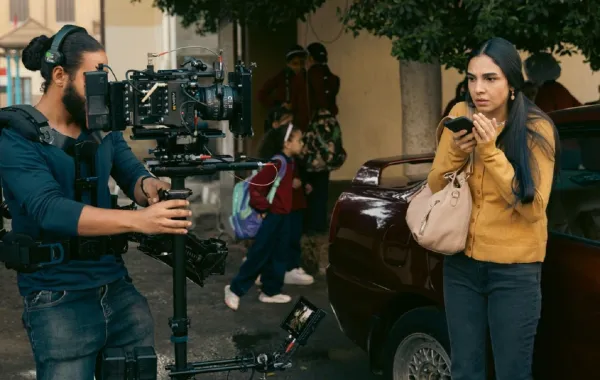 سلمى أبوضيف في كواليس مسلسل عرض وطلب- الصورة من حسابها على إنستغرام