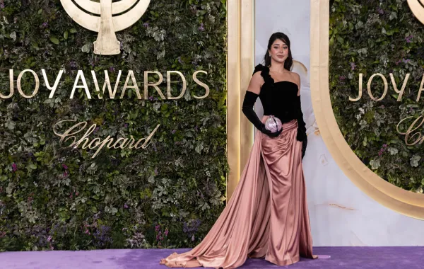 أسيل عمران في حفل جوي أوردز 2026 -الصورة من المكتب الإعلامي لهيئة الترفيه