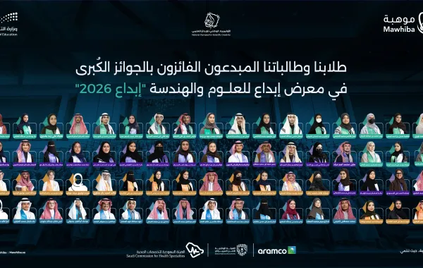 الفائزون والفائزات بإبداع 2026. الصورة من الحساب الرسمي لموهبة على منصة x