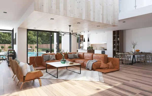 أثاث جلدي في المنزل