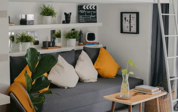 زاوية مريحة في غرفة المعيشة