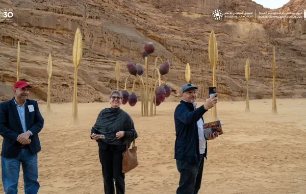  الهيئة الملكية لمحافظة العُلا تشارك بالمنتدى السعودي للإعلام. الصورة من الحساب الرسمي للهيئة الملكية لمحافظة العلا على منصة x