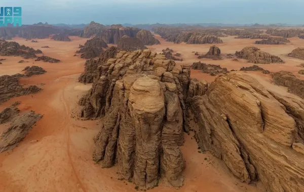 مطل حسمى في تبوك. الصورة من وكالة الأنباء السعودية "واس" 