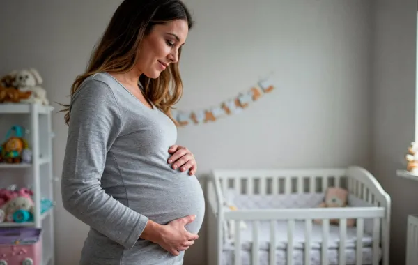 صورة لحامل في الأشهر الأخيرة