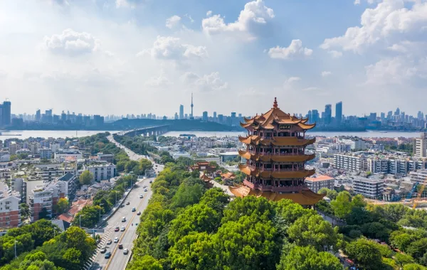 لقطة لمدينة ووهان