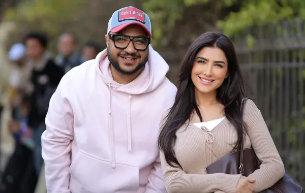 مي عمر والمؤلف محمد سيد بشير- الصورة من حساب محمد سيد بشير على إنستغرام