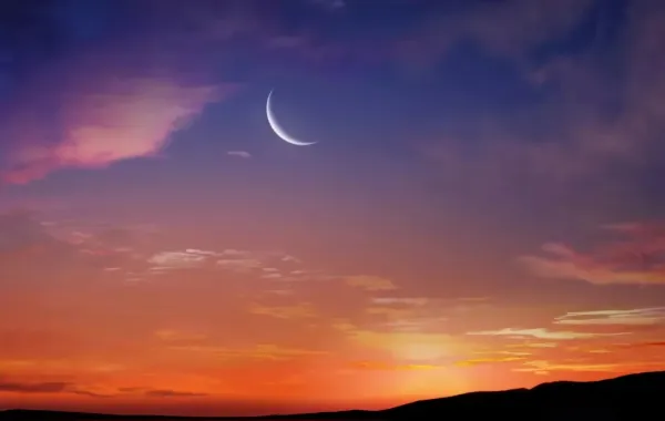 صورة تعبيرية لهلال عيد الفطر المبارك 