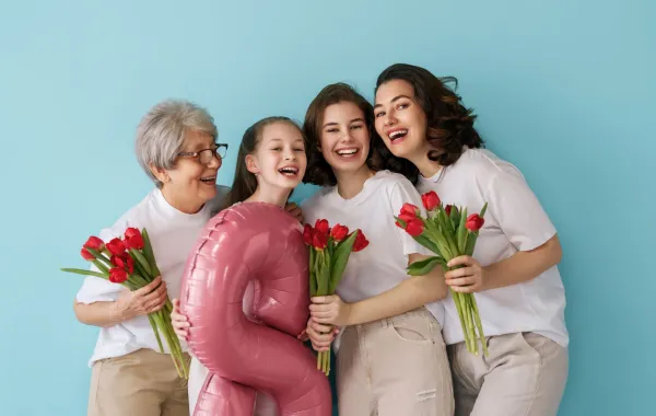 صورة عائلية في يوم المرأة العالمي