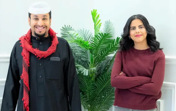 طرفة الشريف وفيصل العيسى- الصورة من حساب شباب البومب على الانستغرام