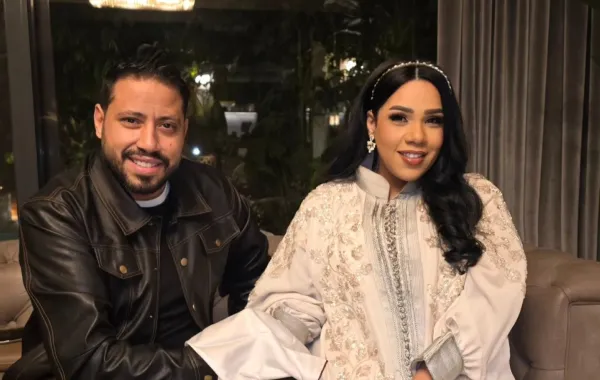 شيماء سيف ومحمد كارتر من عقد القران اليوم -الصورة من حساب محمد كارتر على الفيسبوك