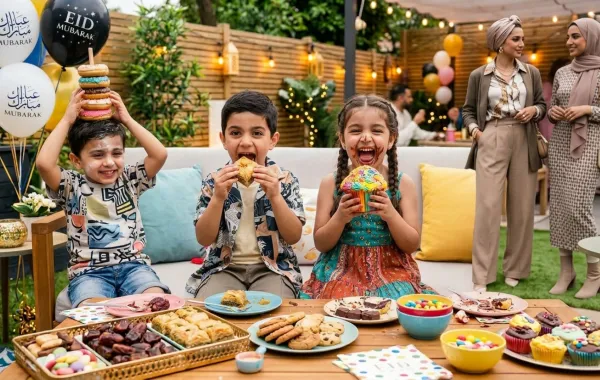 صورة أطفال في العيد