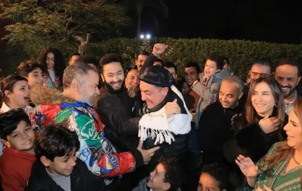 أبطال مسلسل المداح فى آخر يوم تصوير