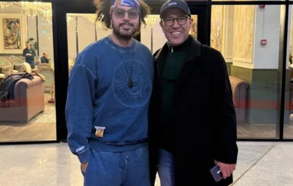 عبد الفتاح الجريني و أشرف عبد الباقي- الصورة من المكتب الإعلامي للفنان عبد الفتاح الجريني