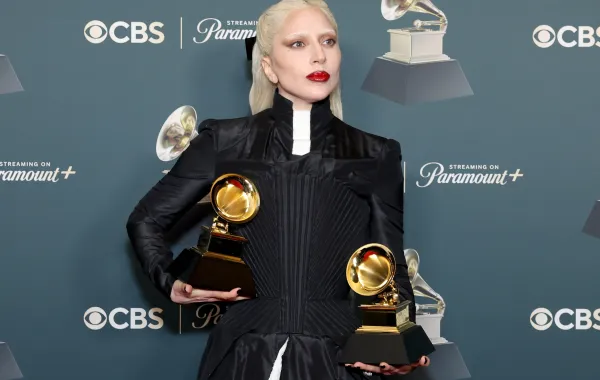 ليدي غاغا Lady Gaga في حفل غرامي 2026 في كاليفورنيا. مصدر الصورة GETTY IMAGES NORTH AMERICA / Getty Images via AFP