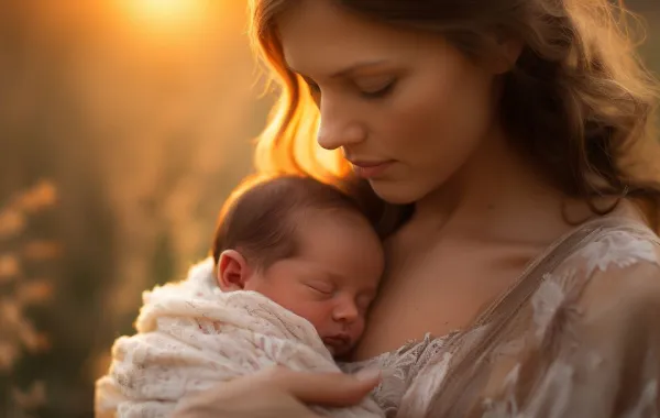 صورة لام مع مولودها